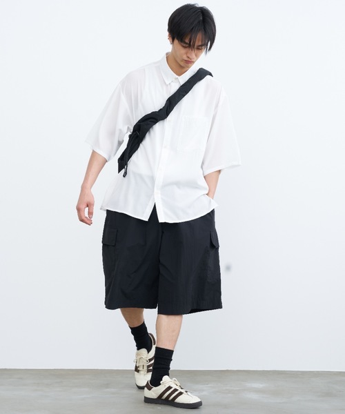 SINSS（シンス）の「Loose sheer shirt / ルーズシアーシャツ（シャツ/ブラウス・メンズ・ホワイト/ブラック/ネイビー・SMALL/MEDIUM/LARGE）」の14枚目の写真