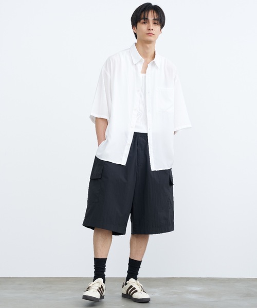 SINSS（シンス）の「Loose sheer shirt / ルーズシアーシャツ（シャツ/ブラウス・メンズ・ホワイト/ブラック/ネイビー・SMALL/MEDIUM/LARGE）」の16枚目の写真