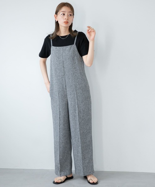 URBAN RESEARCH Sonny Label（アーバンリサーチサニーレーベル）の「サマーツイードキャミサロペット（サロペット/オーバーオール・レディース・ブラック/グリーン・36/38）」の8枚目の写真