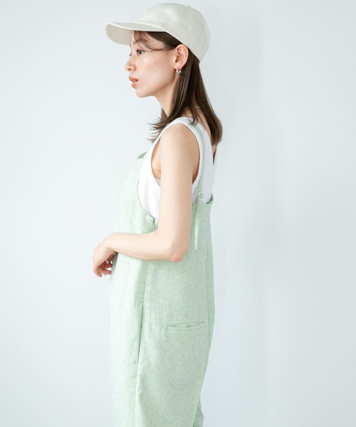 URBAN RESEARCH Sonny Label（アーバンリサーチサニーレーベル）の「サマーツイードキャミサロペット（サロペット/オーバーオール・レディース・ブラック/グリーン・36/38）」の14枚目の写真
