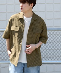 DISCOAT | チェックオープンカラーシャツ(シャツ/ブラウス)