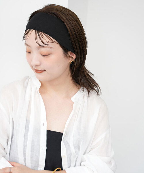 SLOBE IENA（スローブイエナ）の「SLOBE ヘアターバン（ヘアバンド・レディース・ブラック・FREE）」の3枚目の写真