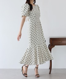 ZOZO限定カラー】袖リボンジャガードワンピース（ワンピース）｜Fit