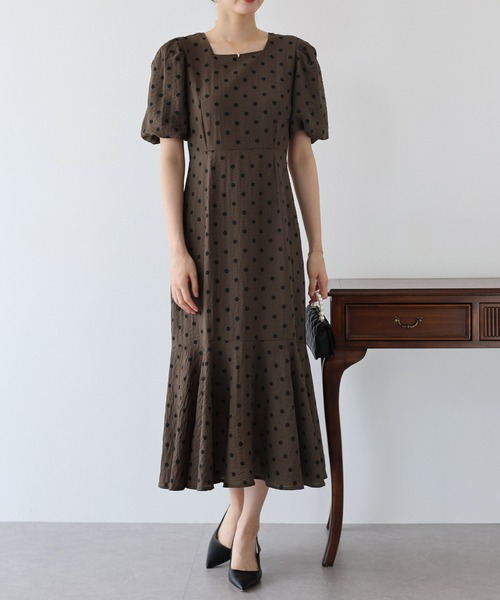 エムミーエメ　バックリボンワンピース　ブルー 00149451 080330148000416 149451 BLEUBLEUET アイボリー ウェア