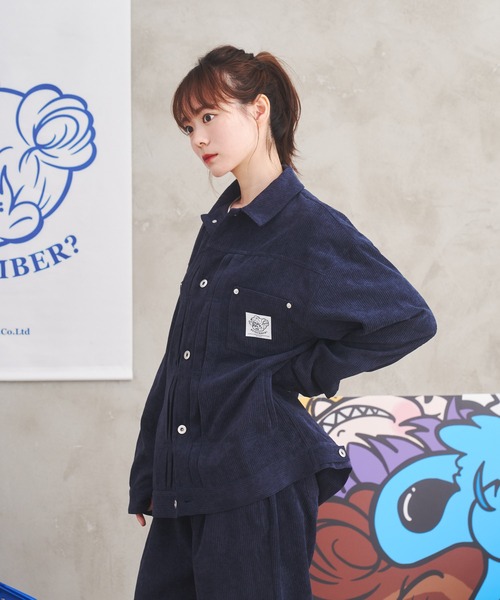 ブラックアイパッツ　コーデュロイ セットアップ　XL ネイビー Blackeyepatch コーデュロイセットアップ