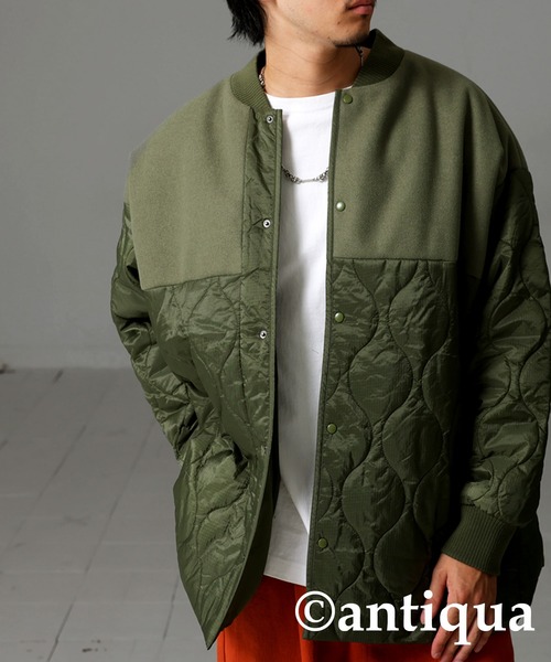 antiqua（アンティカ）の「ショートコート（その他アウター・レディース・カーキ/ブラック/ホワイト・R/P）」の5枚目の写真