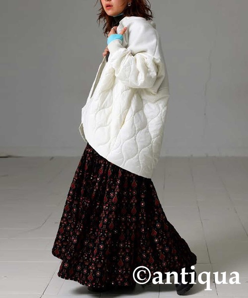 antiqua（アンティカ）の「ショートコート（その他アウター・レディース・カーキ/ブラック/ホワイト・R/P）」の16枚目の写真