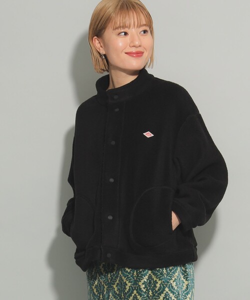 Ray BEAMS(レイビームス)の「DANTON / フリース 2(ブルゾン・レディース・ベージュ/ブラック・MEDIUM)」の1枚目の写真
