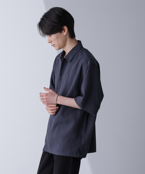 NANO universe(ナノユニバース)の「リングドットワイドシャツ 半袖(シャツ/ブラウス・メンズ・ブルーグリーン/チャコール・M/L)」の21枚目の写真