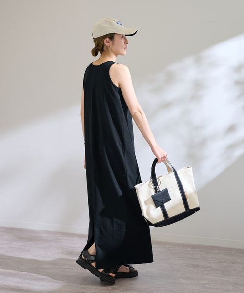 FRAMeWORK(フレームワーク)の「≪追加≫天竺ジャージドレス2(ワンピース・レディース・ブラック/グレー・FREE)」の6枚目の写真