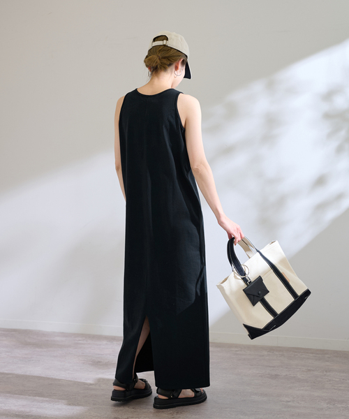 FRAMeWORK(フレームワーク)の「≪追加≫天竺ジャージドレス2(ワンピース・レディース・ブラック/グレー・FREE)」の7枚目の写真