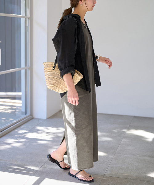 FRAMeWORK(フレームワーク)の「≪追加≫天竺ジャージドレス2(ワンピース・レディース・ブラック/グレー・FREE)」の12枚目の写真