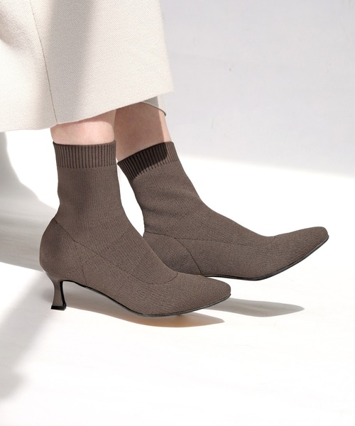 RiiiKa(リーカ)の「【RiiiKa/リーカ】ストレッチニットブーツ(ブーツ・レディース・ベージュ/ブラック/ブラウン系その他・LL/S/M/L)」の3枚目の写真