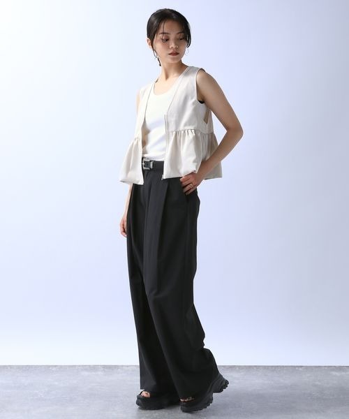 JEANASIS（ジーナシス）の「パネルラインソウバリタンク/142946（タンクトップ・レディース・パープル/ホワイト/ブラック/グレー・FREE）」の5枚目の写真