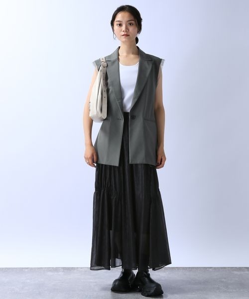 JEANASIS（ジーナシス）の「パネルラインソウバリタンク/142946（タンクトップ・レディース・パープル/ホワイト/ブラック/グレー・FREE）」の7枚目の写真