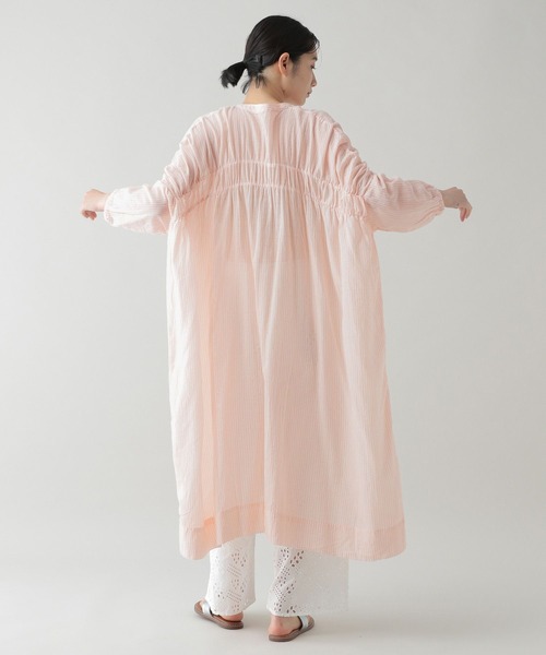 studio CLIP(スタディオクリップ)の「《natural by clip》ガーゼストライプワンピース(ワンピース・レディース・ブラック/ブルー/ピンク・FREE)」の16枚目の写真