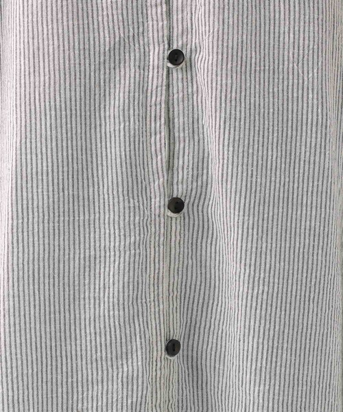 studio CLIP(スタディオクリップ)の「《natural by clip》ガーゼストライプワンピース(ワンピース・レディース・ブラック/ブルー/ピンク・FREE)」の6枚目の写真