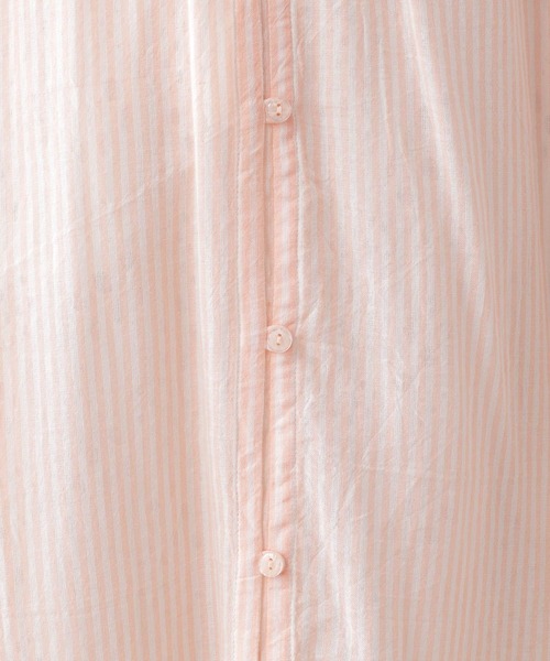 studio CLIP(スタディオクリップ)の「《natural by clip》ガーゼストライプワンピース(ワンピース・レディース・ブラック/ブルー/ピンク・FREE)」の5枚目の写真