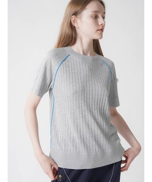 【セール】BICOLOR GLITTER RIB KNIT（ニット/セーター）｜:ETHROF（イーサオブ）
