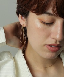 【ORLEAN】スネークチェーン ロングピアス