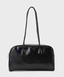 オイル調合皮ワイドボストンバッグ