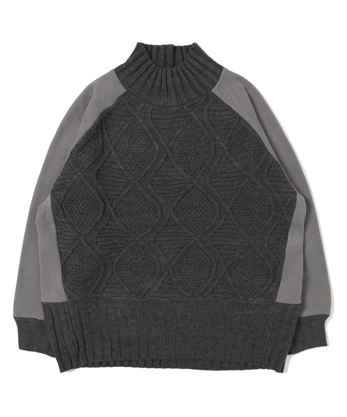 KRIFF MAYER Lady's Collection（クリフメイヤーレディースコレクション）の「スウェットドッキングニット（ニット/セーター・レディース・チャコール/ベージュ/ネイビー/ライトグレー・MEDIUM/LARGE）」の2枚目の写真