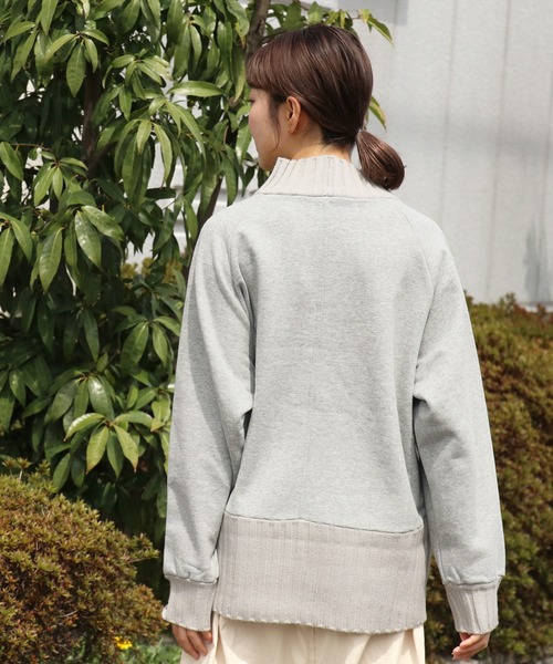 KRIFF MAYER Lady's Collection（クリフメイヤーレディースコレクション）の「スウェットドッキングニット（ニット/セーター・レディース・チャコール/ベージュ/ネイビー/ライトグレー・MEDIUM/LARGE）」の6枚目の写真