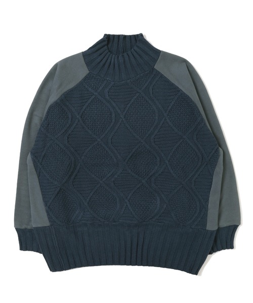 KRIFF MAYER Lady's Collection（クリフメイヤーレディースコレクション）の「スウェットドッキングニット（ニット/セーター・レディース・チャコール/ベージュ/ネイビー/ライトグレー・MEDIUM/LARGE）」の15枚目の写真