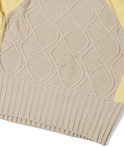 KRIFF MAYER Lady's Collection（クリフメイヤーレディースコレクション）の「スウェットドッキングニット（ニット/セーター・レディース・チャコール/ベージュ/ネイビー/ライトグレー・MEDIUM/LARGE）」の19枚目の写真