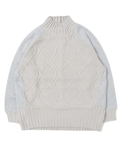 KRIFF MAYER Lady's Collection（クリフメイヤーレディースコレクション）の「スウェットドッキングニット（ニット/セーター・レディース・チャコール/ベージュ/ネイビー/ライトグレー・MEDIUM/LARGE）」の9枚目の写真