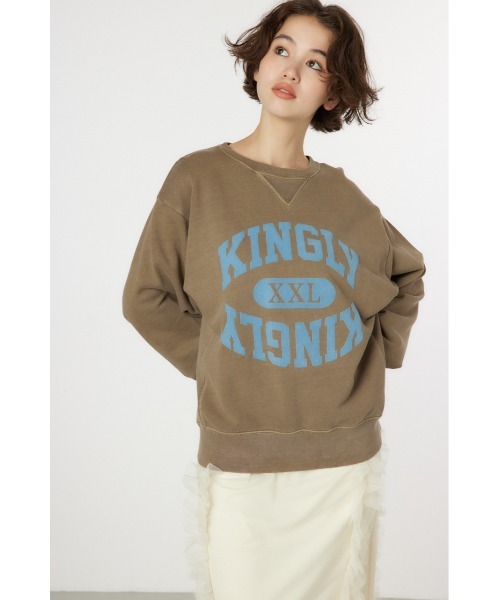 RODEO CROWNS WIDE BOWL（ロデオクラウンズワイドボウル）の「G/O VARIOUS スウェットトップス（スウェット・レディース・イエロー/ピンク/ブラウン/グレー×ホワイト・SMALL/MEDIUM）」の6枚目の写真