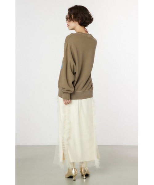 RODEO CROWNS WIDE BOWL（ロデオクラウンズワイドボウル）の「G/O VARIOUS スウェットトップス（スウェット・レディース・イエロー/ピンク/ブラウン/グレー×ホワイト・SMALL/MEDIUM）」の10枚目の写真