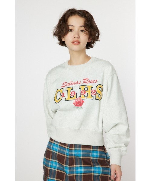 RODEO CROWNS WIDE BOWL（ロデオクラウンズワイドボウル）の「G/O VARIOUS スウェットトップス（スウェット・レディース・イエロー/ピンク/ブラウン/グレー×ホワイト・SMALL/MEDIUM）」の12枚目の写真