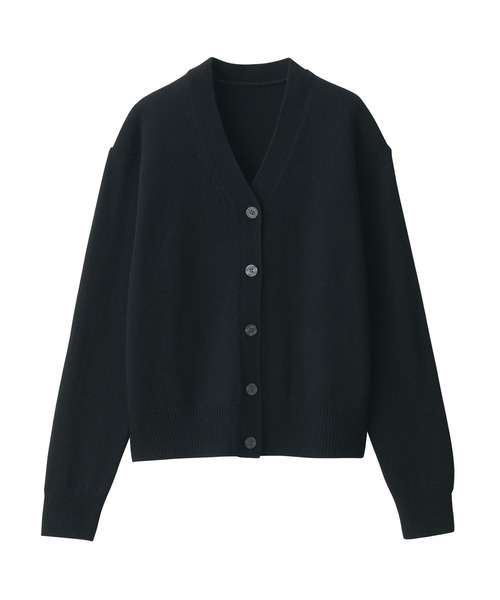 セール】婦人 洗えるウールミドルゲージVネックカーディガン