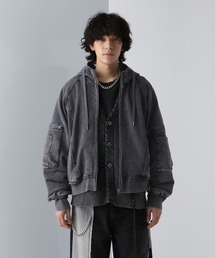 HARE | 【UNDERGROUND MODE SET UP対応】ピグメントダブルポケットZIPパーカー(HARE)(パーカー)