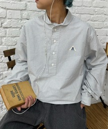 【GEVACO / ゲバコ】オックスラウンドショールカラープルオーバーシャツ