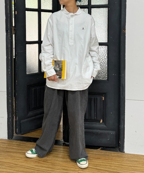 RRL ショールカラー　プルオーバーシャツ　XL GEVACO（ゲバコ）の「【GEVACO / ゲバコ】オックスラウンド