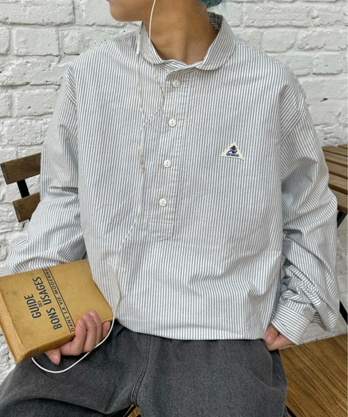 RRL ショールカラー　プルオーバーシャツ　XL GEVACO（ゲバコ）の「【GEVACO / ゲバコ】オックスラウンド