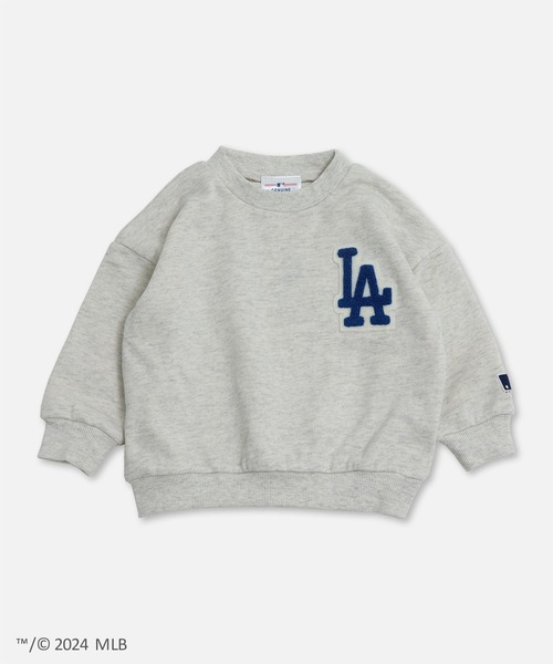 MLB（メジャーリーグベースボール）の「MLB ロゴ トレーナー（スウェット・キッズ・杢グレー/ホワイト/モカ/オートミール/ネイビー・90cm/100cm/110cm/120cm/130cm/140cm/150cm/160cm）」の18枚目の写真