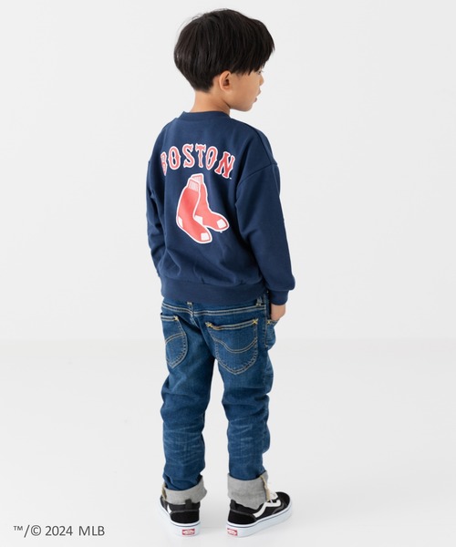 MLB（メジャーリーグベースボール）の「MLB ロゴ トレーナー（スウェット・キッズ・杢グレー/ホワイト/モカ/オートミール/ネイビー・90cm/100cm/110cm/120cm/130cm/140cm/150cm/160cm）」の21枚目の写真
