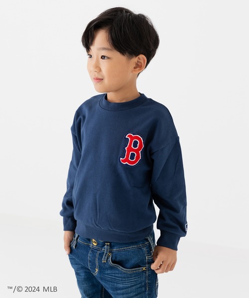 MLB（メジャーリーグベースボール）の「MLB ロゴ トレーナー（スウェット・キッズ・杢グレー/ホワイト/モカ/オートミール/ネイビー・90cm/100cm/110cm/120cm/130cm/140cm/150cm/160cm）」の20枚目の写真