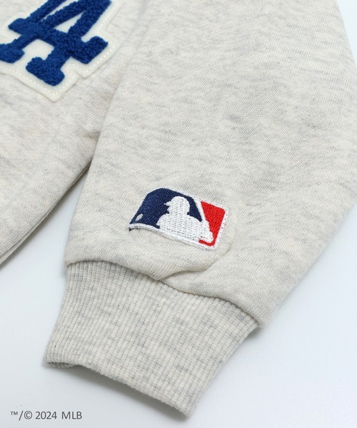 MLB（メジャーリーグベースボール）の「MLB ロゴ トレーナー（スウェット・キッズ・杢グレー/ホワイト/モカ/オートミール/ネイビー・90cm/100cm/110cm/120cm/130cm/140cm/150cm/160cm）」の14枚目の写真