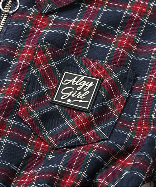 algy(アルジー)の「ジップシャツワンピ(シャツワンピース・キッズ・ブラック/レッド/グレー・XX-SMALL/X-SMALL/MEDIUM/SMALL)」の6枚目の写真