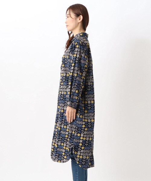 one'sterrace(ワンズテラス)の「クミハナ シャツワンピース(ワンピース・レディース・ブラック系8/グレー系4/ブルー系その他7・00)」の6枚目の写真