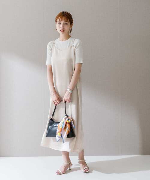 URBAN RESEARCH ROSSO WOMEN（アーバンリサーチ　ロッソ）の「サテンキャミワンピース（ワンピース・レディース・ブルー系その他/ブラウン系その他/ライトベージュ・FREE）」の13枚目の写真