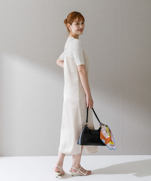 URBAN RESEARCH ROSSO WOMEN（アーバンリサーチ　ロッソ）の「サテンキャミワンピース（ワンピース・レディース・ブルー系その他/ブラウン系その他/ライトベージュ・FREE）」の15枚目の写真