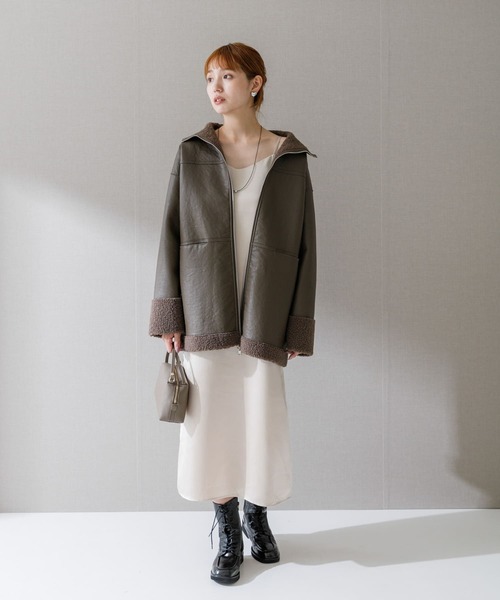 URBAN RESEARCH ROSSO WOMEN（アーバンリサーチ　ロッソ）の「サテンキャミワンピース（ワンピース・レディース・ブルー系その他/ブラウン系その他/ライトベージュ・FREE）」の16枚目の写真