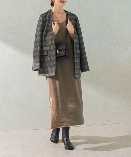 URBAN RESEARCH ROSSO WOMEN（アーバンリサーチ　ロッソ）の「サテンキャミワンピース（ワンピース・レディース・ブルー系その他/ブラウン系その他/ライトベージュ・FREE）」の20枚目の写真