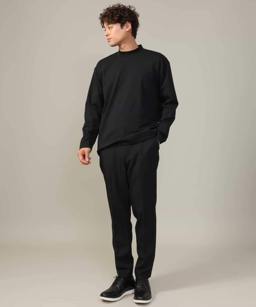 a.v.v（アーヴェヴェ）の「【ジャケインにオススメ】ポンチモックネックカットソー（Tシャツ/カットソー・メンズ・ブラウン/ホワイト/ブラック/グレー・44/48/46/50）」の8枚目の写真