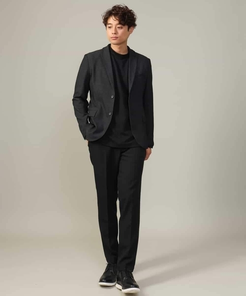 a.v.v（アーヴェヴェ）の「【ジャケインにオススメ】ポンチモックネックカットソー（Tシャツ/カットソー・メンズ・ブラウン/ホワイト/ブラック/グレー・44/48/46/50）」の10枚目の写真